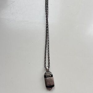 Black and Silver Pendant Necklace